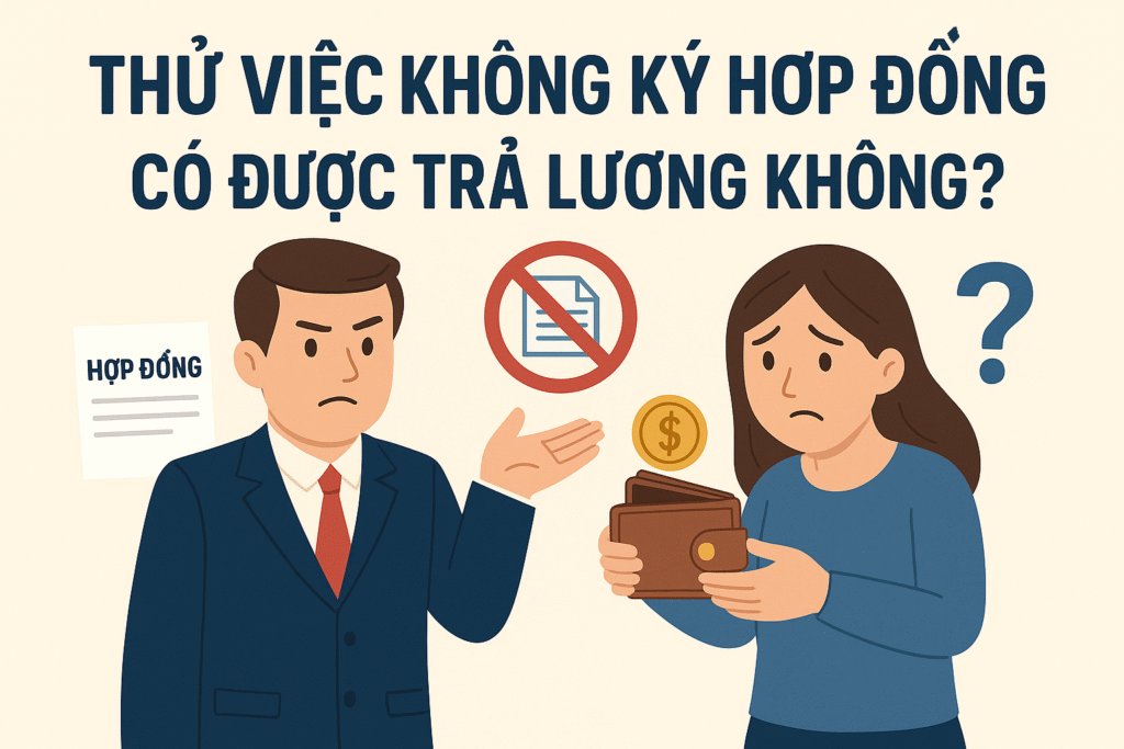 Thử việc không ký hợp đồng – Người lao động có được trả lương không?